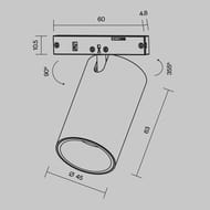 �������� ���������� Maytoni Focus LED (����� ���) TR187-1-9W4K-M-BBS Levity 4000� 9�� 36�, IP20, ������