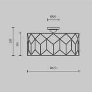 ���������� ���������� Maytoni Messina (�������) H223-PL-05-G, 60��, IP20, E27, ������