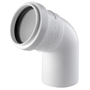 Отвод PipeLife 50х67° белый