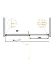 ������� ����� CEZARES URBAN-B-12-120-C-CR (1190-1205x1950 ) ������ ����������, ������� ����