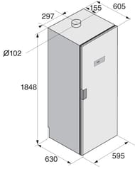 Сушильный шкаф ASKO DC7784V.S (1840х595х600) вентиляционный, загрузка 4 кг, нержавеющая сталь