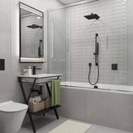 Бордюр KERAMA MARAZZI Про Матрикс (25х300х19) светло-серый, матовый, SPA061R (шт.)