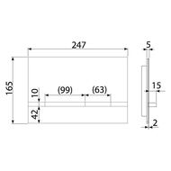 Кнопка для бачка-инсталляции ALCAPLAST STRIPE-GL1204 стеклянная, черная