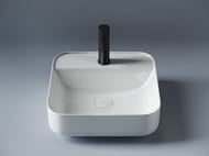 Раковина накладная Ceramicanova Element 390х390х140 прямоугольная, отв. под смеситель, белый CN5014