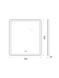 ������� BelBagno (700x30x800) ���������, ��������� �����������, �������� SPC-MAR-700-800-LED-TCH-WARM