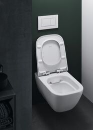 Унитаз подвесной Geberit Smyle Square (350х540х330) безободковый, с сиденьем-микролифт 500.685.01.1