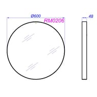 ������� Aqwella RM (600�600�4��) �������, � ������������� ����, ����: ����� ������� RM0206W