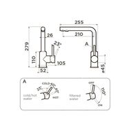Смеситель для мойки Omoikiri Nakagawa 2 Plus BN с изливом для питьевой воды, цвет нерж.сталь 4994342
