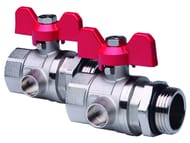 Комплект шаровых кранов DANFOSS 1" с американкой (2 шт.) 088U0586/088U0822