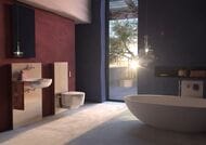 Унитаз-биде GEBERIT AquaClean MeraComfort подвесной, белый+хром арт. 146.214.21.1
