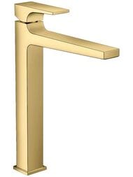 Смеситель Hansgrohe Metropol 32512990  для умывальника, с донным клапаном, 260мм, полиров золото — миниатюра 1