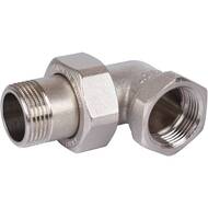 Американка STOUT 3/4"ВН, угловая, никель, уплотнение под гайкой o-ring кольцо, SFT-0057-000034