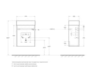 Тумба под раковину BelBagno PIETRA MINI (460х255х555) правая, Bianco Lucido MINI-460-1A-SO-BL-R