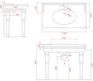 Раковина подвесная ArtCeram Hermitage 1120х630х283 белая HEL0040100