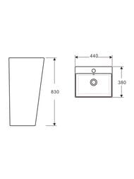 ���������� ��������� Aquatek Optima Square AQ4401-00 440x380x835 � ���������� ��� ���������, �����