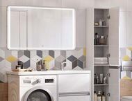 Раковина Aquaton Лондри 120 1A72243KLH010 1200x500x150  д/стир.маш., литой мрамор, чаша справа, белая
