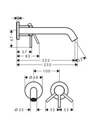  Hansgrohe Tecturis S 73351670 225 ,  , ,  