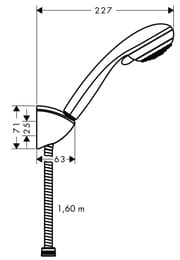 ������� ����� Hansgrohe Crometta 85 Vario/Porter'C (������ ���, ���������, ����� 1,60�) 27559000