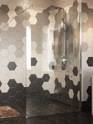 Душевая перегородка WasserKRAFT Rossel (1200х2000) прозрачное стекло/профиль алюминий 28W40