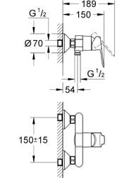��������� Grohe BauEdge 23333000 ��� ����, ������������, ���������
