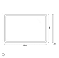 ������� BelBagno (1200x30x800) � ���������� � ��������� ������������ SPC-MAR-1200-800-LED-TCH