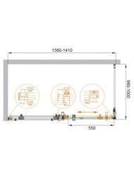 ������� ������ CEZARES STYLUS (1380-1410�980-1000�1950) ������ �����/���� O-M-AH-1-140/100-C-Cr