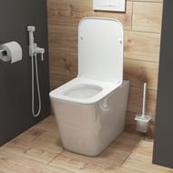 Унитаз приставной IDDIS Bild (600х350х410) BILRDSEi26 безободковый, тонкое сиденье, белый
