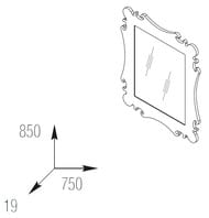 ������� Caprigo ������� 80 bianco 750�850�19 11930-�031G