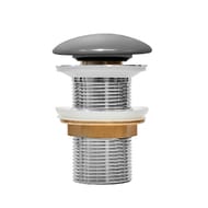 Выпуск для умывальника IDDIS Optima Home без перелива, серый матовый, OPHGM00i88