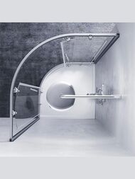 Душевой уголок AM.PM X-Joy Twin Slide (90х90х185) профиль матовый хром/прозрачное W88G-205-090MT64