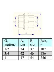 Муфта разъемная VALTEC 1" ВВ хромированная, американка VTr.340.C.0006