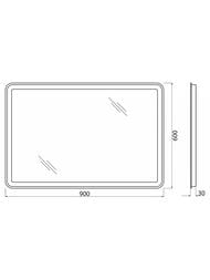 ������� BelBagno (900x30x600) � ���������� � ��������� ������������ SPC-MAR-900-600-LED-BTN