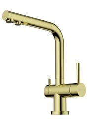 Смеситель для мойки Omoikiri Nagano-PVD-LG светлое золото, с краном для питьевой воды 4994178