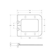 Унитаз подвесной BelBagno DUE 350x480x363 безободковый, сиденье soft close, цвет: белый BB3103CHR/SC