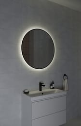 Зеркало Cersanit ECLIPSE smart 800x800 с подсветкой, круглое, черная рама 64147 — изображение 4