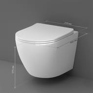 Унитаз подвесной AM.PM Like Aquaspin 370х485х370 безободковый, сиденье микролифт, белый C801900SC