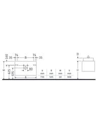 ����� ��� �������� Duravit DuraStyle (730�610�368) ���������,2 �����, ���� ����� ������ DS649902222