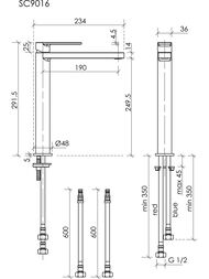 ��������� ��� �������� SANCOS Studio, ����. ������, PVD ��������,  SC9016BN