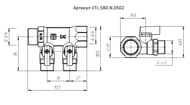 Коллектор VALTEC 3/4" на 2 подв.с шаровыми кранами 1/2"Н никель VTc.580.N.0502