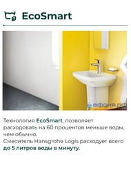 Смеситель Hansgrohe Logis 71101000 для умывальника, фиксированный излив, без донного клапана