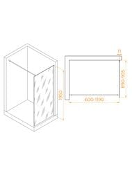 ������� ����������� RGW Walk In WA-002G (900�1950) ������ 6�� ����������/������ ������. 35100209-16