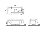 Ванна акриловая Vitra Neon 170x70 без гидромассажа 52530001000