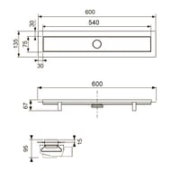 �������� ��� ������� ���������� ������ TECElinus 2�1, 600 ��,� ������ tile � �������� steel 15103069