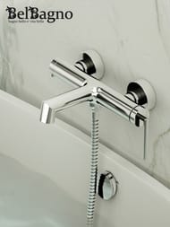 Смеситель для ванны/душа BelBagno ACQUA-VASM/DFS-CRM однозахватный, с душ. гарнитуром, хром — изображение 5