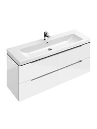 Тумба под умывальник Villeroy & Boch Subway 2.0 (1287х524х449) подвесная, 4 ящ, бел глянец A69800DH — миниатюра 1