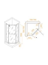 ������� ������ RGW Passage PA-081B (800�800�1950) ��������, ������ 6�� �������/������ 35088188-24