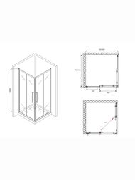 ������� ������ ABBER Schwarzer Diamant AG02080BMH (800�800�1950) �������, ������ 6�� �������/������