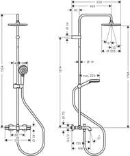 Душевая система Hansgrohe Vernis Blend 26079000 1jet термостат для ванны, EcoSmart, верх/руч.душ, хр