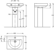 Пьедестал KERAMA MARAZZI PRO белый глянцевый, (195х185х730) PRO.col.01