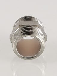 Ниппель VALTEC  1/2" латунь никелированная, наружная резьба пол дюйма VTr.582.N.0004